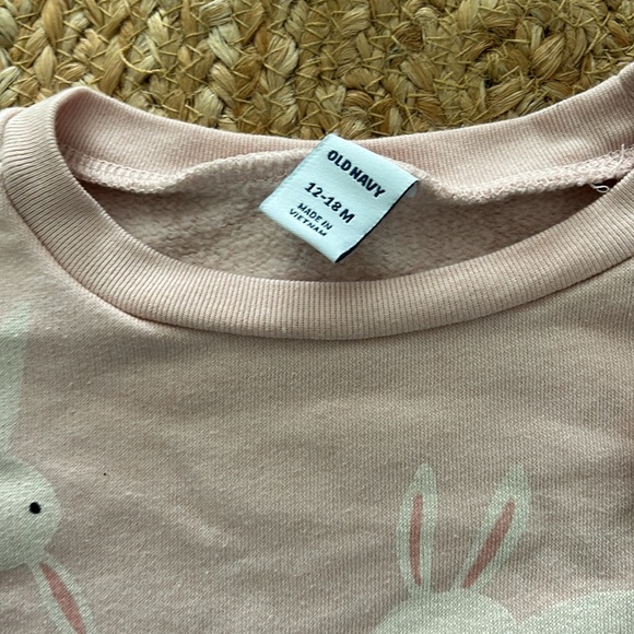 Old Navy 12-18 Months Rabbit Sweatshirt Dress. - Picture 3 of 4